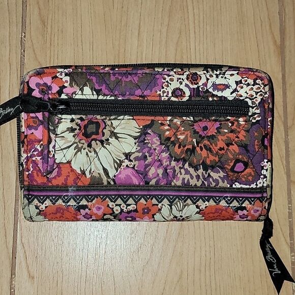 VERA BRADLEY ROSEWOOD TURN LOCK WALLET (RETIRED) - Picture 3 of 9